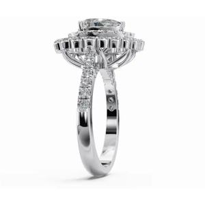 แหวนหมั้นเพชรเพียร์ร่าลูกแพร์ทรงรัศมี ประกายงามสง่า น้ำหนัก 1.630 กะรัต ทอง 9 กะรัต 14 กะรัต 18 กะรัต เครื่องประดับชั้นดี ขายส่ง - Product Image 2