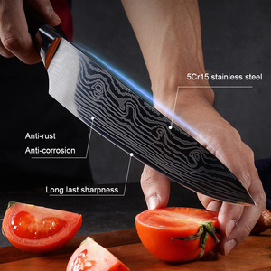 Vente en gros de couteau de cuisine professionnel personnalisé de qualité supérieure OEM ODM fait à la main avec manche en bois Pakka et acier tranchant - Product Image 3