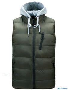 Veste matelassée à capuche unisexe de haute qualité avec fermeture éclair, personnalisable, résistante à l'eau/au vent, décontractée, avec logo sur le devant - Product Image 5