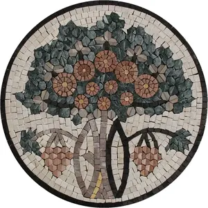 กระเบื้องโมเสคหินอ่อนสุดเก๋ทรงเก่าต้นไม้แห่งชีวิตกระเบื้องศิลปะติดผนังและพื้น - Product Image 1