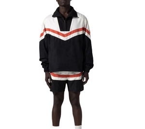 Chaquetas cortavientos de nailon de talla grande personalizadas de secado rápido para gimnasio, Fitness, impermeables, transpirables, a prueba de viento, colores contrastantes - Product Image 4