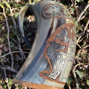 Best selling handmade <b>black</b> horn <b>mug</b> with handle premium viking style beer and beverage drinking <b>mug</b> At Best Price - Product Image 1