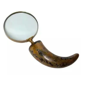 Juego de dos lupas decorativas de Mesa para el hogar y la Oficina, diseño increíble, mango de madera de vidrio de mano de gran calidad - Product Image 2