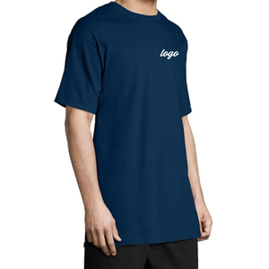 High Quality Customized Quick Dry Breathable <b>Half</b> <b>Sleeve</b> <b>Men</b> Regular Fit Casual Solid Color 100% Cotton Front Logo Knitted - Product Image 5