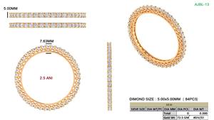 Bracelet de tennis en diamant cultivé en laboratoire en or 14kt personnalisable Bracelet de bijoux pour femmes à la mode simple Bijoux personnalisés - Product Image 5