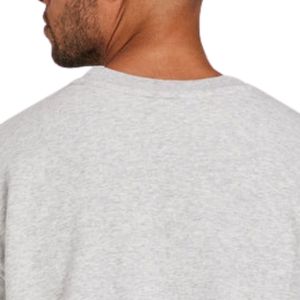 Sudadera de gran tamaño para hombre Grey Marl 345GSM Jersey de algodón Cuello redondo con logotipo sutil en el pecho y ajuste relajado - Product Image 6