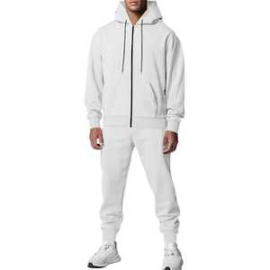 Survêtements pour hommes Survêtement doublé polaire 2 pièces Ensembles Casual Full Zip Hoodies Vestes et pantalons de jogging Vêtements d'hiver - Product Image 6