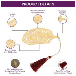 Handmade Golden Brass Boho Bookmark Floral Leaf Design Bulk Sale Book Lovers <b>Gift</b> <b>Teachers</b> Book Reader's Animal Theme Bookmark - Product Image 3