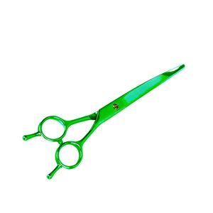 Ciseaux de toilettage pour animaux de compagnie de qualité supérieure à revêtement vert lames droites et tranchantes ciseaux pour droitier ciseaux à cheveux 7.0" - Product Image 2