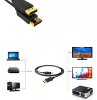 Câble DP à DP mâle à mâle haute résolution pour la diffusion en continu de jeux et plus 4K 60Hz, 2K 165Hz