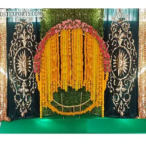 Bride Groom Photo Booth Decor Backdrop Curtain Best Mehndi Function Backdrop Curtain Pakistani Theme Stage Embroidered Backdrop