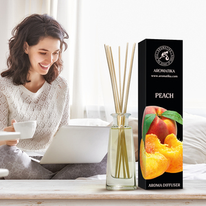 Diffuseur à bâtonnets Aromatika Pêche 100ml avec parfum délicat de velours, fragrance fruitée longue durée pour la pièce - Product Image 5