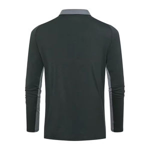 OEM Men's Business for Polo Shirts T-shirts de golf pour jeunes d'âge moyen T-shirts à manches longues respirants en tricot Design solide T-shirts pour hommes - Product Image 4