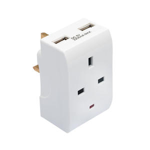 Distribuidor de confianza que vende un adaptador con fusible 13A de alta resistencia de impacto de calidad impresionante con 2 USB de 250V CA a bajo precio - Product Image 1