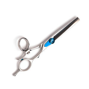 Tijeras de adelgazamiento de cabello de peluquero de acero alemán duraderas de 6,5 \ "con tijeras de pulido de acabado R ajustables con cuchillas afiladas - Product Image 2