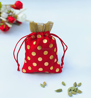 Brocart indien Potli mariage fête faveur retour cadeau sac fruits secs bonbons Potli cordon Potli pochette