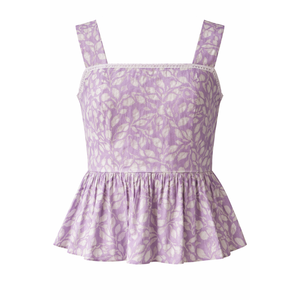 Blusa con Estampado Natural, Manga con Volantes, Botones al Frente, Estilo Coreano para Mujer, Tallas XS-XL, Viscosa, Seda, Chifón, Floral, Linda, para Oficina, Primavera/Verano - Product Image 4