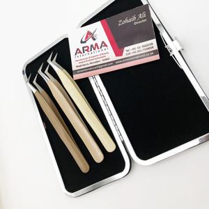 Pinzas para Extensión de Pestañas Personalizadas, Acero Inoxidable con Recubrimiento en Polvo, Agarre Fuerte, Punta Puntiaguda, Logotipo Personalizado - Product Image 3