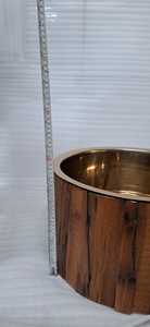 Rustic Premium Large Wood Stainless Steel Ice Bucket for Wine Beer & Beverages Elegant Party Cooling Pot with Elegant <b>Aesthetic</b> - Product Image 3