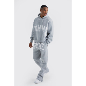 Lourd 420gsm deux pièces décontracté solide à capuche ensemble hommes survêtement personnalisé de haute qualité sweats à capuche et pantalons de survêtement - Product Image 1