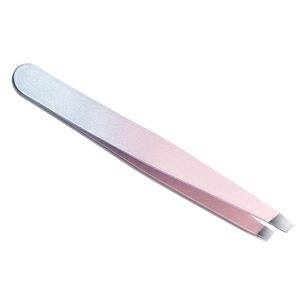 Pince à épiler inclinée en acier inoxydable personnalisée en gros 2026, marque privée OEM pour usage cosmétique pour les cils - Product Image 5