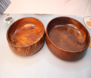 Grande pièce maîtresse de table en bois d'acacia de qualité supérieure bol de fruits piédestal décoratif cuisine écologique piédestal de bol en bois - Product Image 4