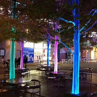 Arbres lumineux en fibre optique pour plafond, décorations pour éclairage d'ambiance de fête - Filet en fibre optique - Source de lumière LED en option