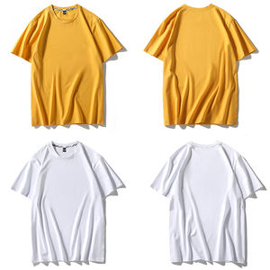 Wholesale Customize Logo Print Cotton Tshirts Short Sleeve T Shirt Solid Men And Women <b>Blank</b> Shirt - Product Image 4