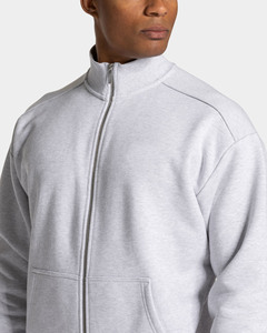 Custom Supplier Grey <b>Men</b> Zipper Hoodie & <b>Trousers</b> With Piping 2 Piece <b>Men</b> Tracksuits Cotton Breathable Streetwear <b>Men</b> Sweat Suit - Product Image 5