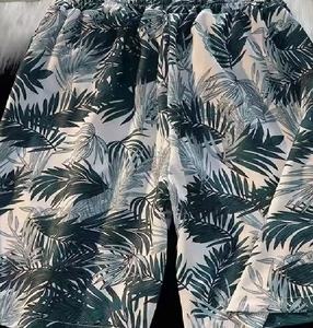 Men's Sporty Summer Casual <b>Sweatpants</b> Breathable Stylish Floral Pattern <b>Short</b> with Worested Fabric Floral Printing Apparel - Product Image 3