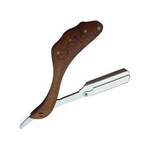 Navajas de afeitar con mango de madera elegante y logotipo personalizado, hoja afilada, para uso de barbero, fabricadas en Pakistán por Pissco Pakistan - Product Image 3