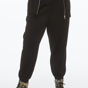 Plus Waffle Cargo Pocket Cargo Lady Plain Color Summer Spring Terry Cotton Pants Casual - Product Image 2