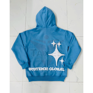 New Clothing Manufacture Breathable Design <b>Men</b> Puff Print Zipper <b>Hoodies</b> 100% Cotton <b>Thick</b> Fleece <b>Men's</b> <b>Hoodies</b> & Sweatshirts - Product Image 2