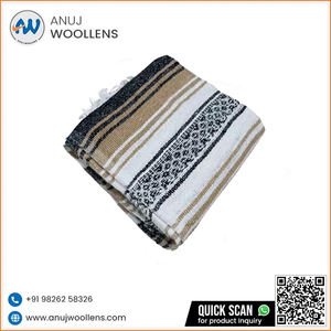 ผ้าห่มขน falsa ธรรมชาติที่มีการออกแบบทอที่กำหนดเองสำหรับห้องนั่งเล่นและโรงแรม - Product Image 2