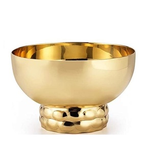 Bol arrondi design incurvé à la main pour bol à salade mariages vaisselle décoration bol de service alimentaire pour hôtel de maison de luxe - Product Image 3