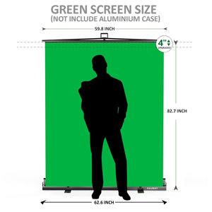 Pantalla Verde Plegable de 5 x 6.9 para Fotografía, Lona de Muselina para Fotografía de Productos en Estudio (Disponible) - Product Image 1