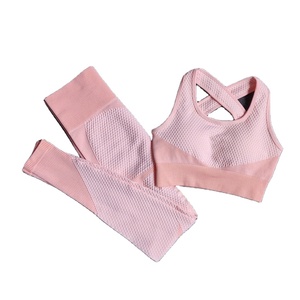 Women's Halter Cowl Neck 3-Piece Yoga Set Full-Length Seamless Spandex/Nylon Sport Gym Wear with Quick Dry & Breathable Features - Product Image 2