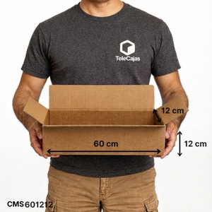 Boîte en carton blanc robuste de 60x12x12 cm pour emballer des articles allongés tels que les viandes séchées, les tubes, les plans, les lampes, les collations, les laits - Product Image 2