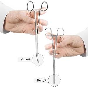 Pinzas Hemostáticas de Precisión de Alta Calidad, Pinzas de Bloqueo, Abrazadera Plateada, Recta, Fuente de Alimentación Manual, Acero Inoxidable - Product Image 2