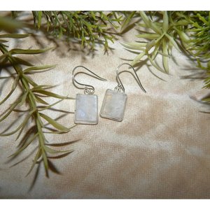 Moonstone Dainty Boho <b>Earrings</b> Handmade Sterling Silver Gemstone Women's <b>Earrings</b> <b>Fashionable</b> Gift Idea - Product Image 2