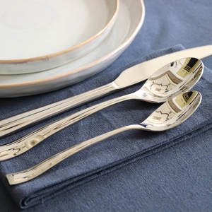 Recién llegado, juego de cubiertos altamente pulidos, juego de tenedor y cuchara, juego de cubiertos de acero inoxidable con espejo para uso en restaurante, decoración de comedor - Product Image 3