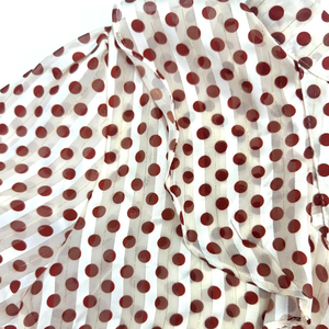 2025ลายจุดมาใหม่ชุดรูปแบบการออกแบบสีแดงมาแรงของผู้หญิงชุดฤดูร้อนทรงหลวมลำลองแขนยาวสไตล์1980 - Product Image 4