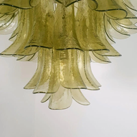 Lustre moderne en verre de Murano vert pour le salon et la chambre à coucher