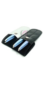 Pince à épiler professionnelle en acier inoxydable avec revêtement en papier bleu, pointe fine, durable, légère, logo personnalisé, multi-usages
