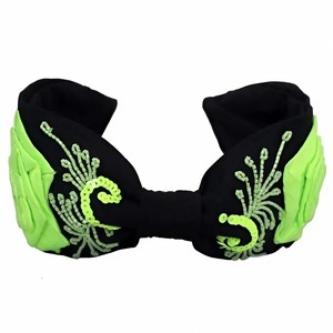 Bandas para el cabello de moda para niños y mujeres de alta calidad, nuevo diseñador hecho a mano, banda para la cabeza bordada con cuentas, tela ajustable multicolor - Product Image 3