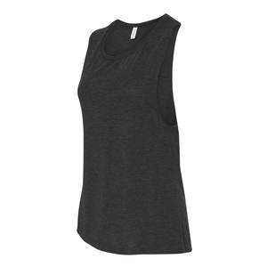 Custom New Style Cross Back Liso Algodón Mujeres Gym Tank Tops - Product Image 2