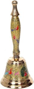 Campanas de latón talladas a mano impresas personalizadas para Pooja y templos grandes Festivales Artesanía al aire libre Regalos ocasionales Modelo Tipo de producto - Product Image 2