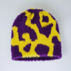 Bonnets en mohair confortables de style 2025, chapeaux tendance, chauds pour l'hiver, unis, doux, élastiques, bonnets élégants - Product Image 1