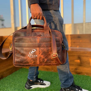 Nouvel arrivage de sacs à main en cuir véritable véritable Crunch sacoche pour ordinateur portable porte-fichiers sacs de bureau unisexe sacs à bandoulière décontractés - Product Image 1