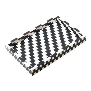 Plateau de service moderne haut de gamme en incrustation d'os pour dessus de table et espaces de vie Approvisionnement de l'exportateur indien Personnalisation disponible - Product Image 5